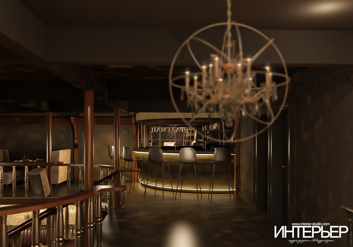 Ночной клуб на фрегате «Флагман», г. Великий Новгород. Дизайн интерьера, 3D визуализация и 3D моделирование. Создание проектов и чертежей. КМВ: Кисловодск, Пятигорск, Ессентуки и удаленно