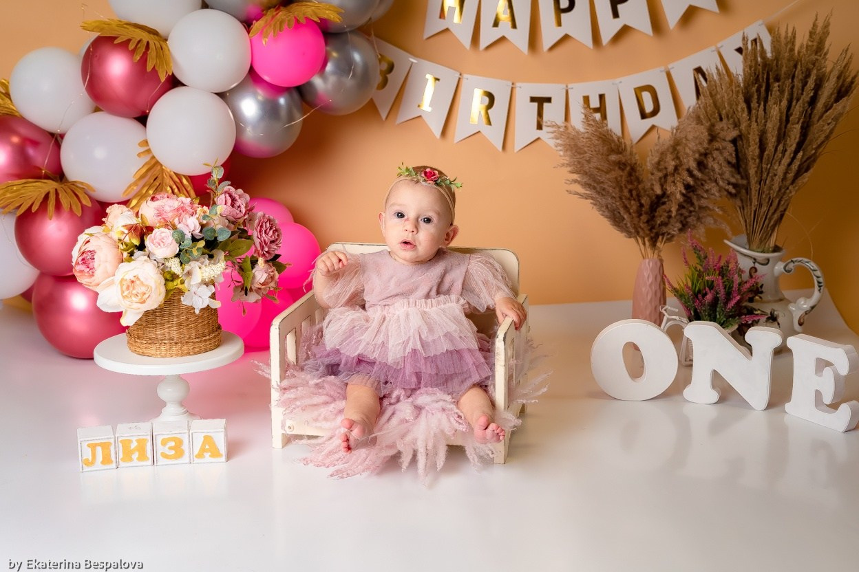 Шары к тарифу «годик эксклюзив». Фотограф новорожденных в г. Павлово Беспалова Екатерина