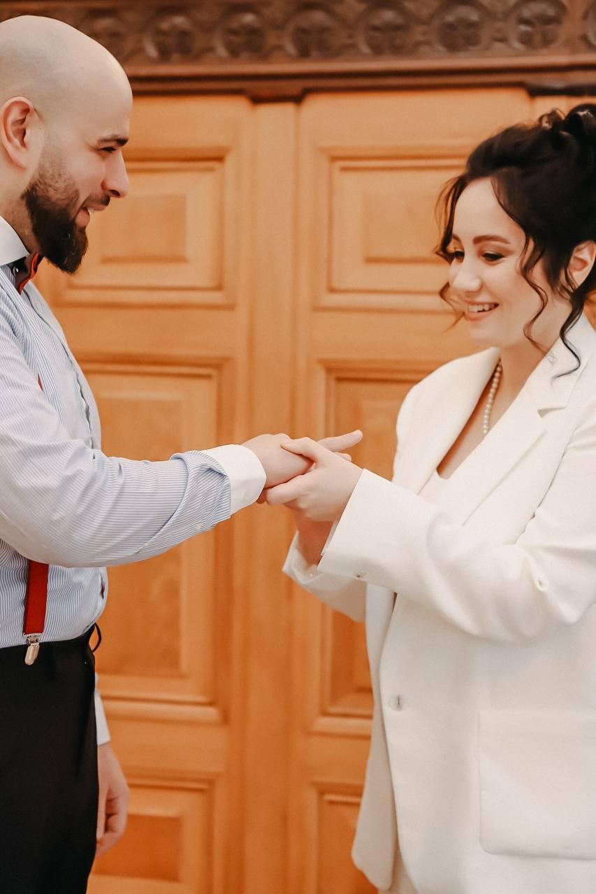 Свадьба Екатерины и Васифа в Грибоедовском ЗАГСе. Дворец бракосочетания 1. Свадебный фотограф Москва и другие города