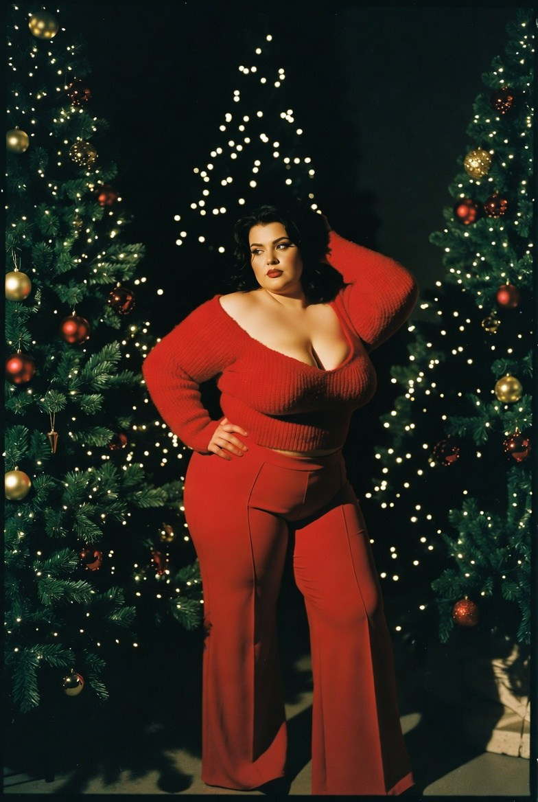 Плюс сайз в красном