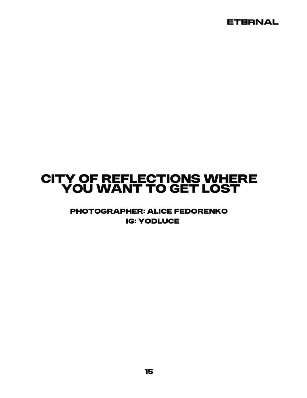 Журнал ETERNAL. Фотограф YODLUCE