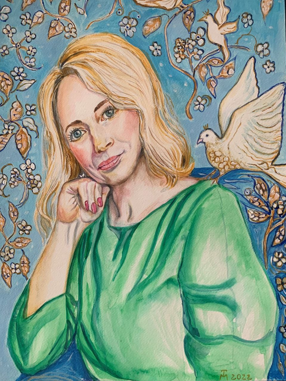 Portrait 40/50 watercolor on paper 2023