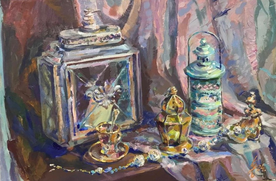 Дамский натюрморт 40х60 х-м 2024