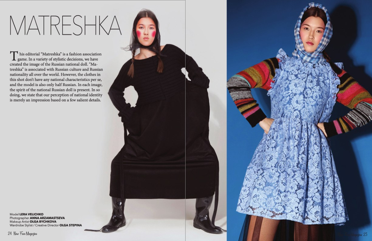 MATRESHKA — Editorial for NEW FACE Magazine. Photographer Anna Arzamastseva