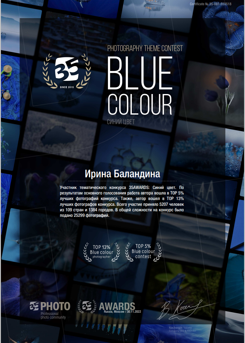 Публикации в журналах, результаты конкурсов. Творческий фотограф Ирина Баландина.  Санкт-Петербург, Мурманск