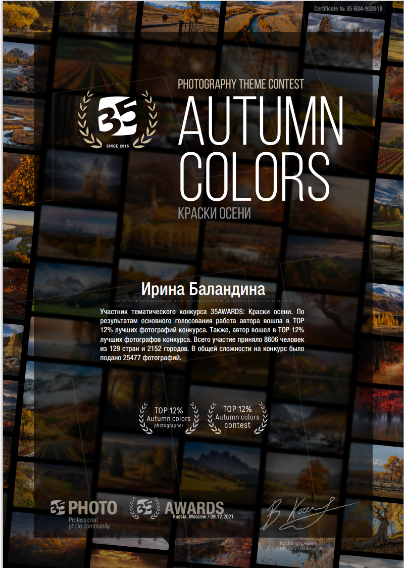 Публикации в журналах, результаты конкурсов. Творческий фотограф Ирина Баландина.  Санкт-Петербург, Мурманск