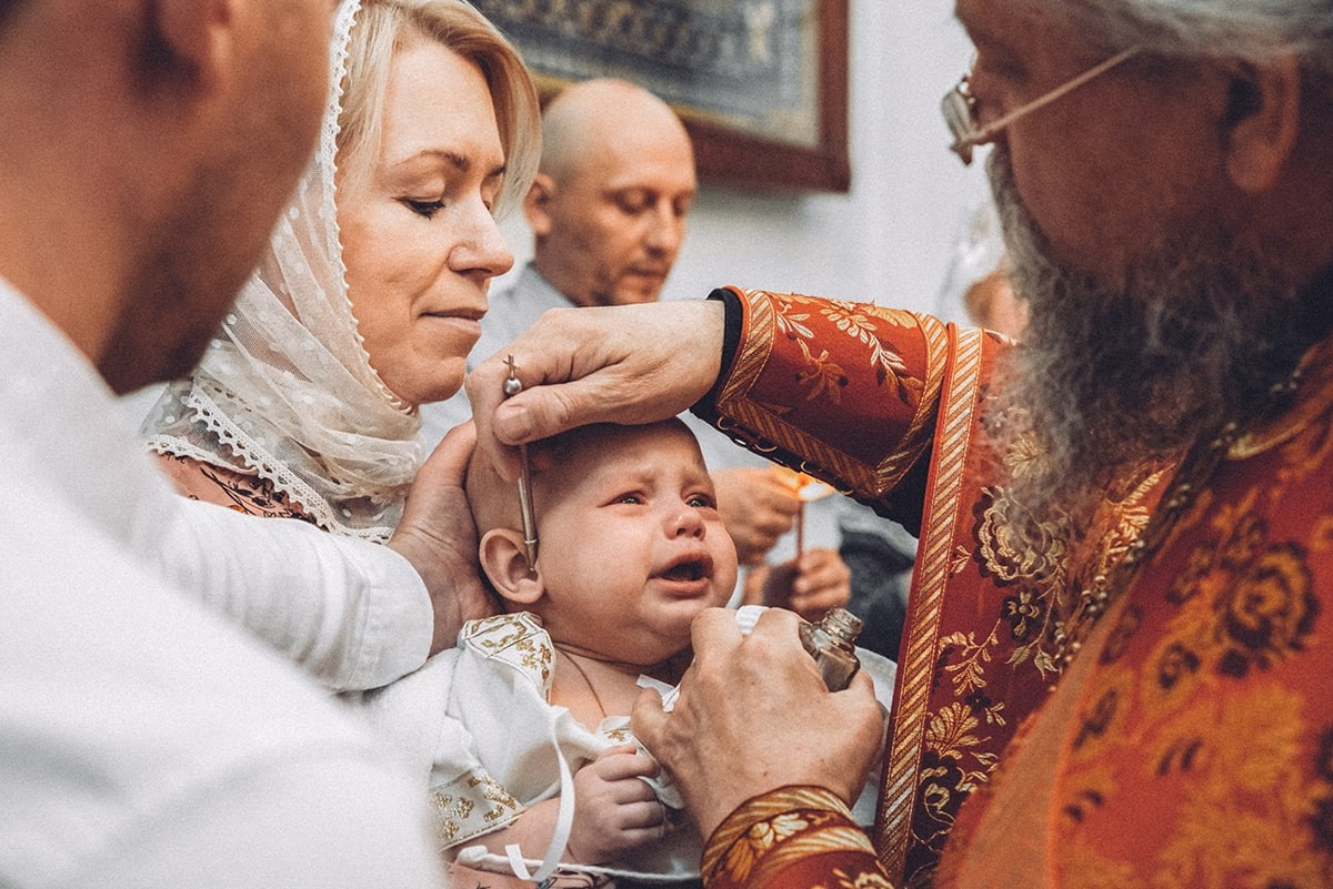 Крещение в храме святых апостолов Петра и Петра, Лужки, Истринский район
