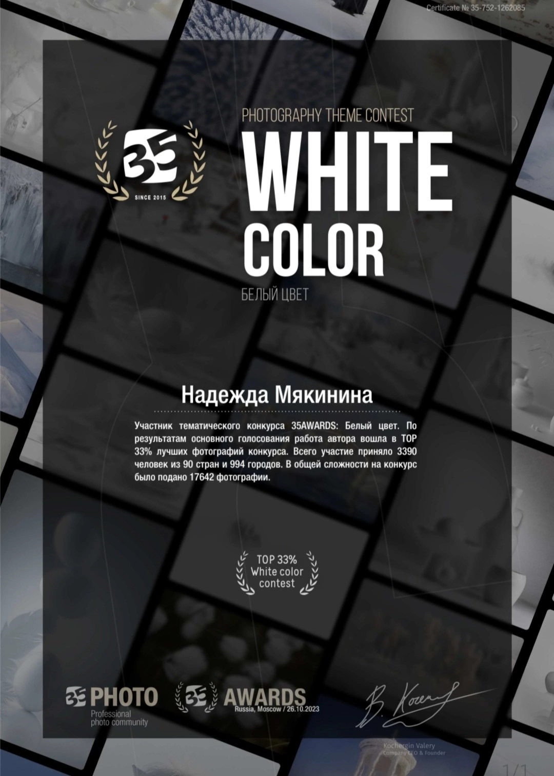 35AWARDS. Фотограф в Санкт-Петербурге Мякинина Надежда