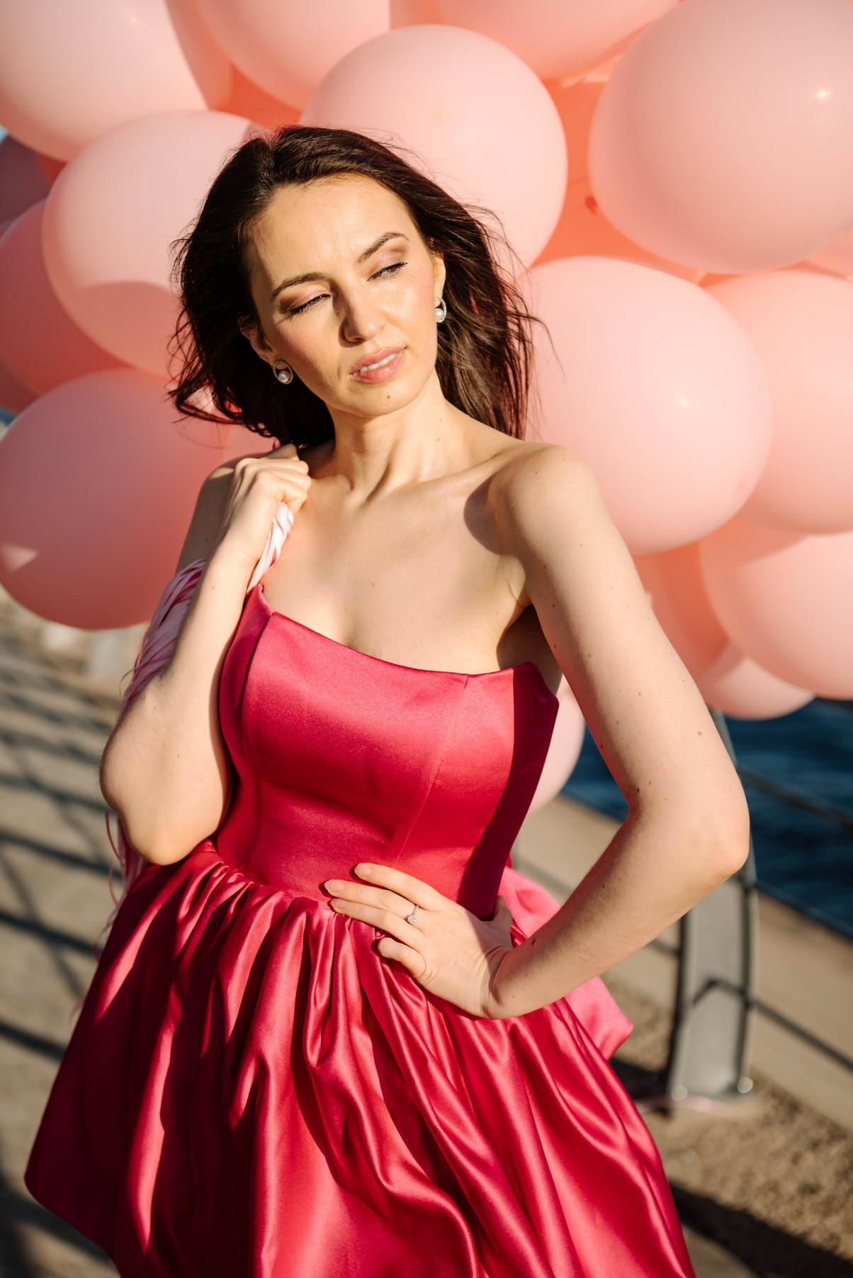 Индивидуальная. На заливе с шарами. Свадебный и сеейный фотограф в Санкт-Петербурге Елена Худякова