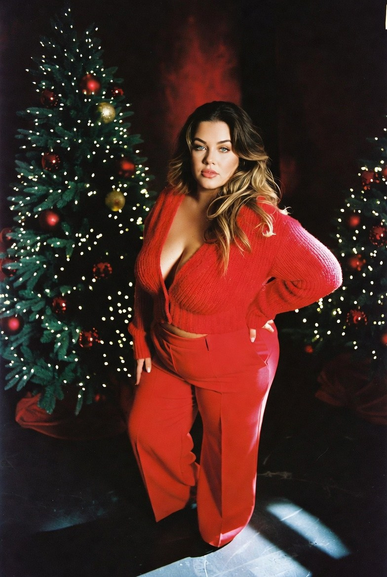 Плюс сайз в красном