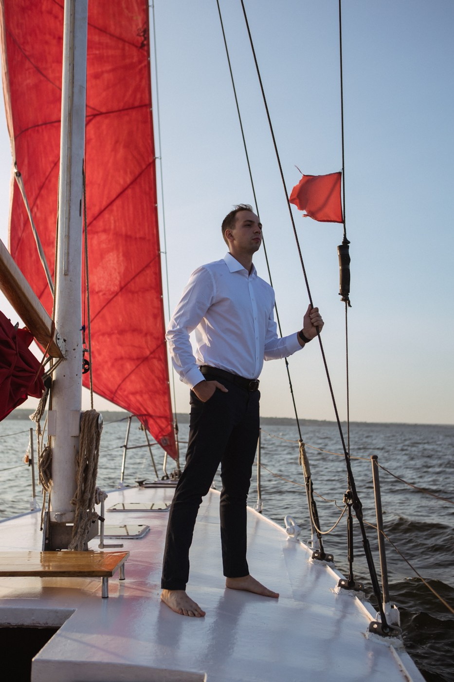 Захар и Татьяна. Прогулочная съемка на яхте. Фотографы в городе Волгограде — Людмила Агеева и Алексей Околелов