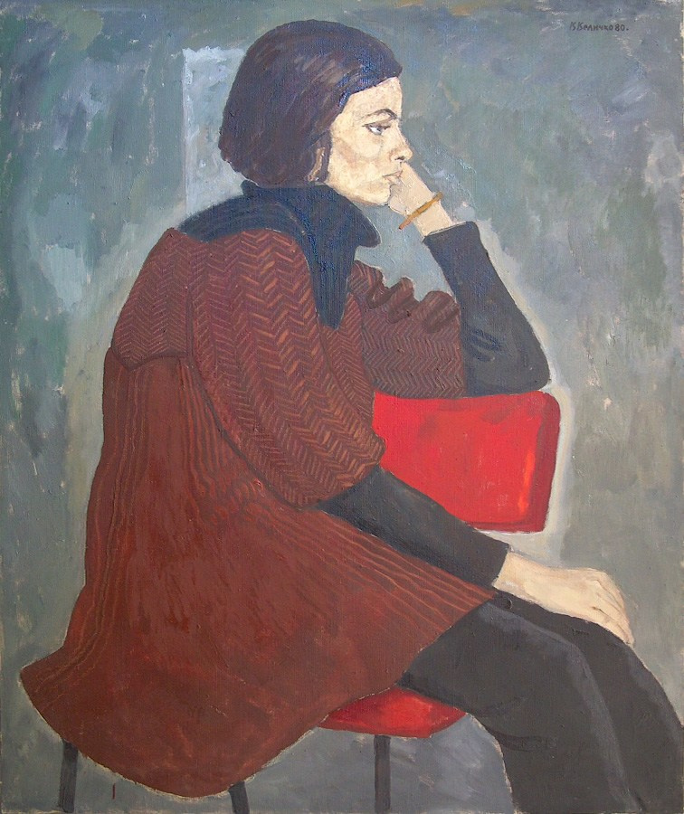 «Женский портрет» 1980 год Собр. Т.Вонг. Гонконг. Художник Величко Вадим Семёнович
