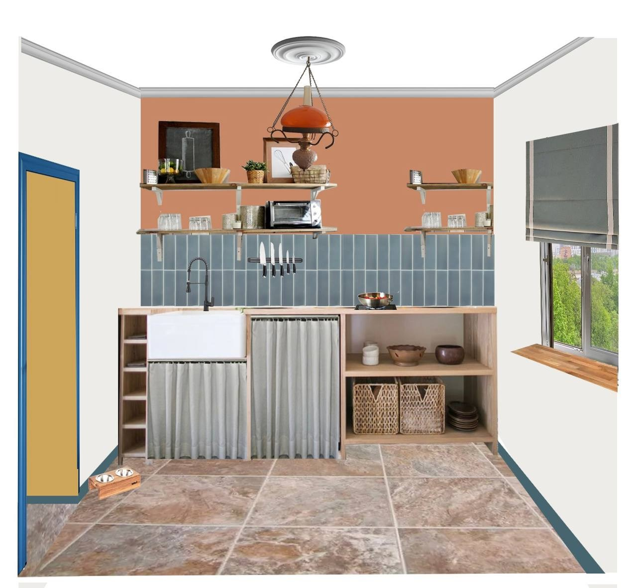 Винтажный интерьер с обилием цвета. Дизайнер интерьера в Москве Ирина Собыленская