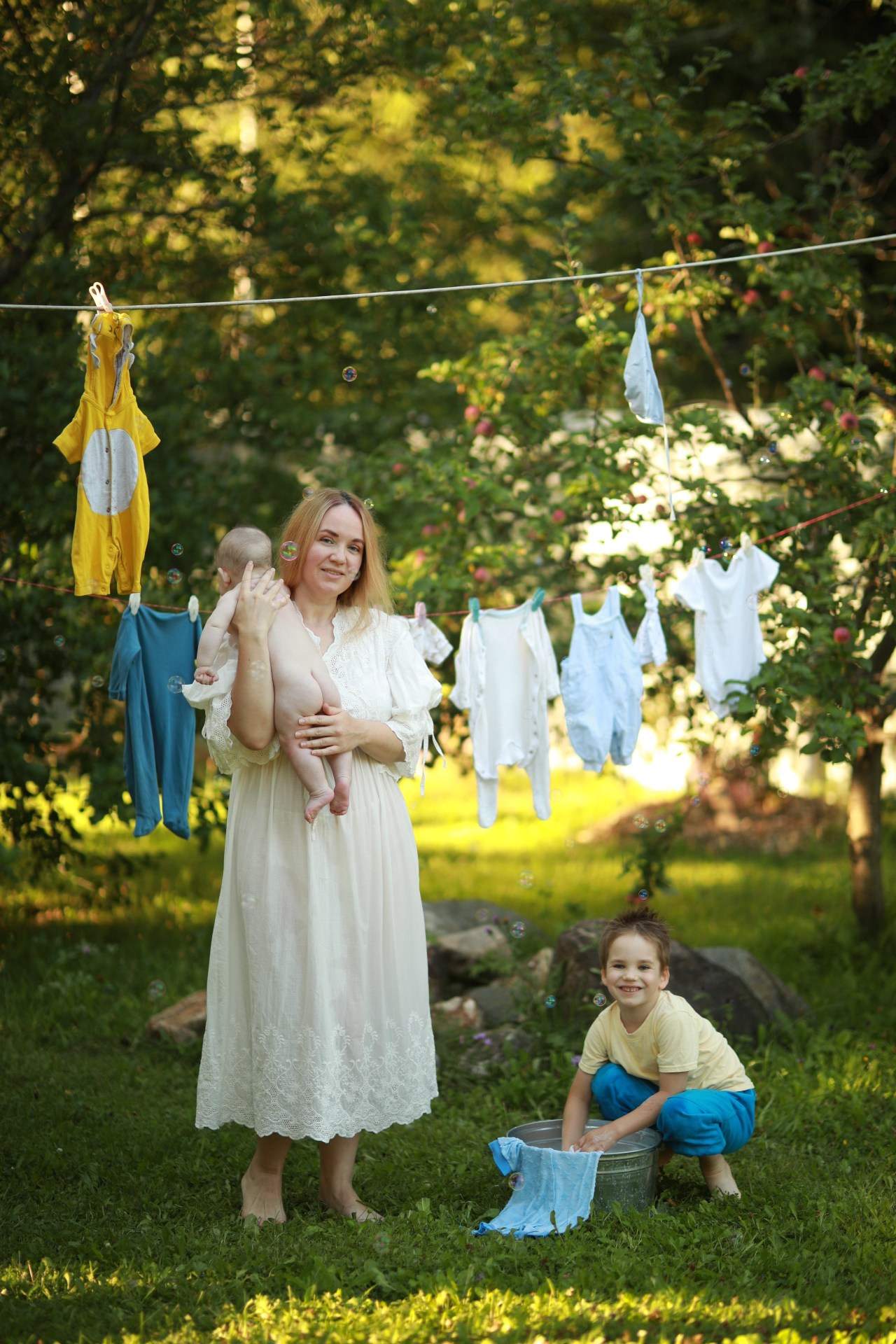 Большая стирка. Фотограф Юлия Рязанова Москва семейный и детский