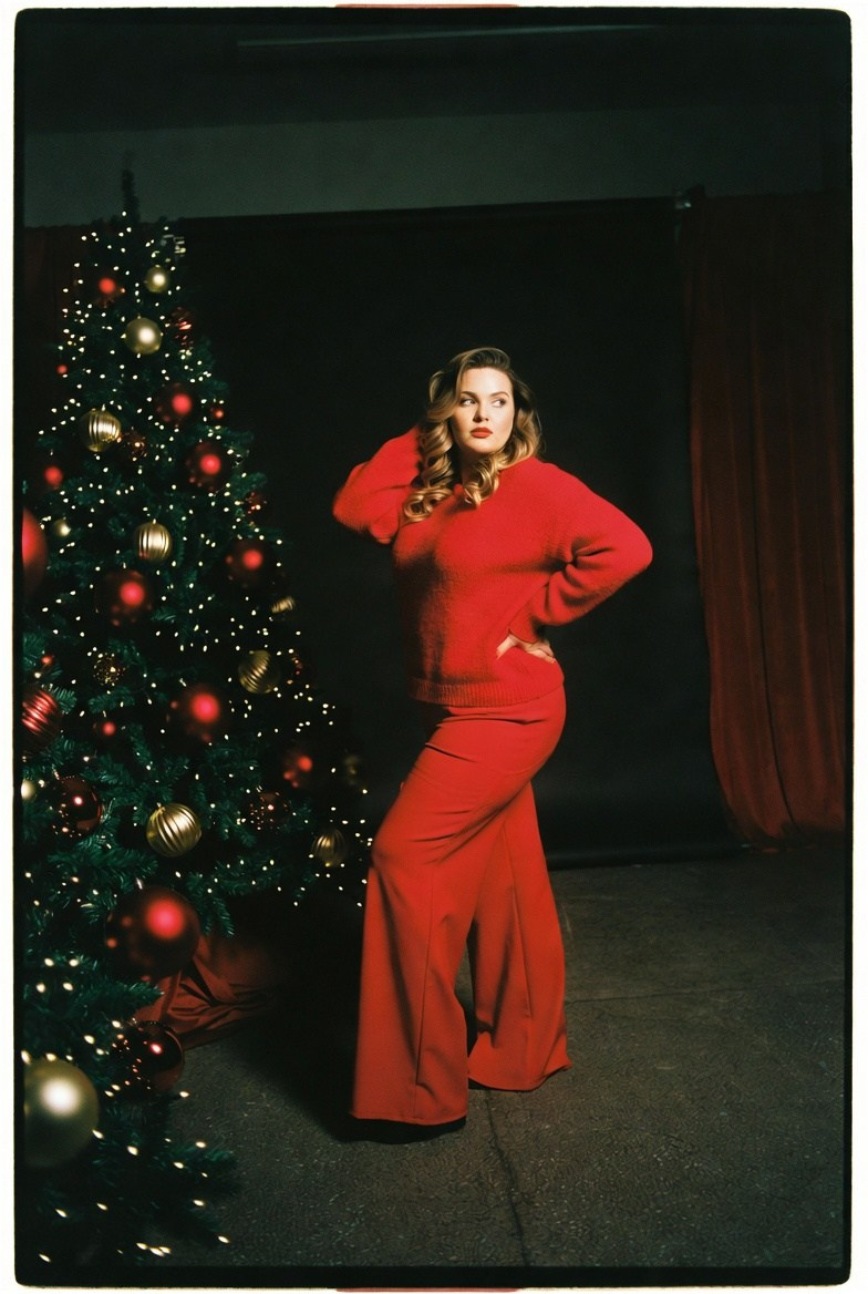 Плюс сайз в красном