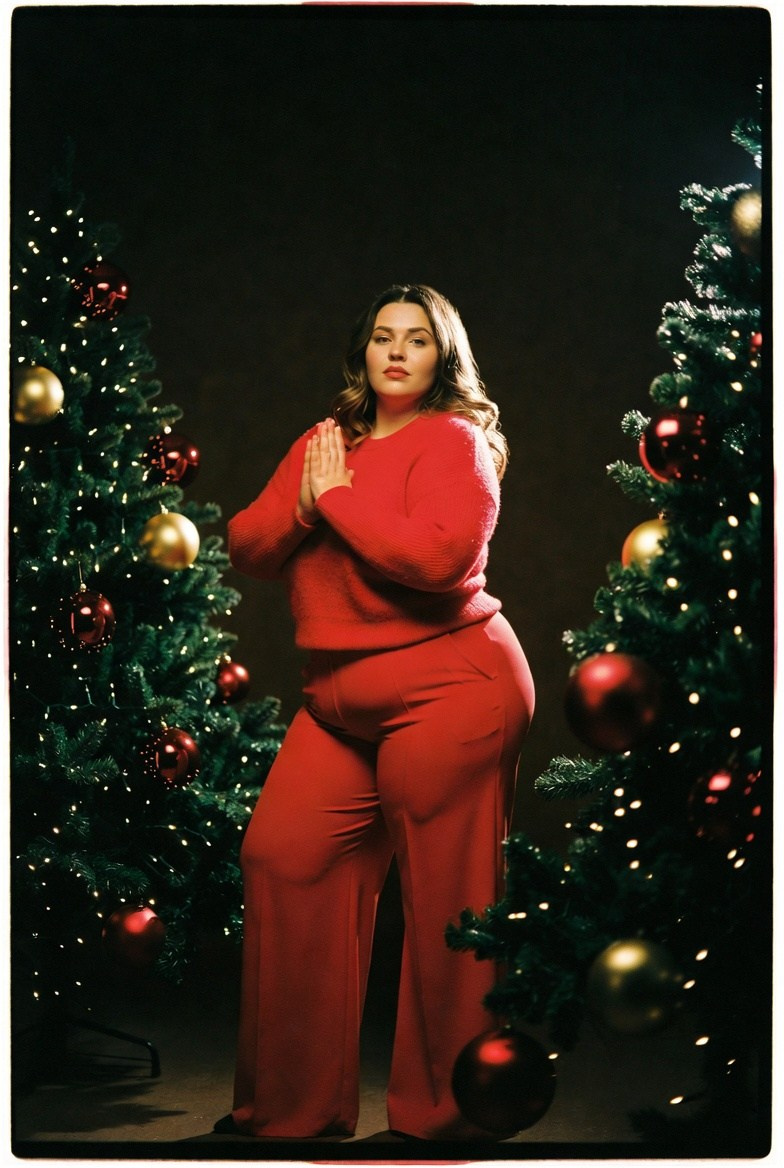 Плюс сайз в красном