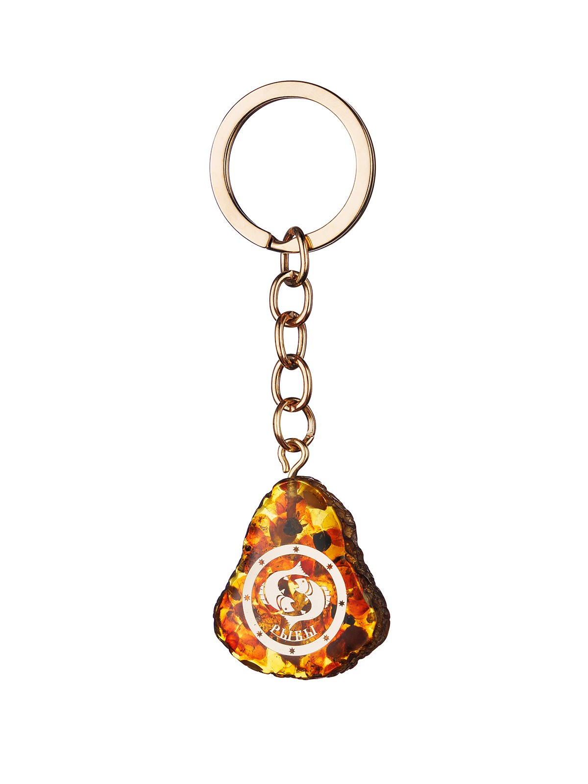 брелок с янтарем