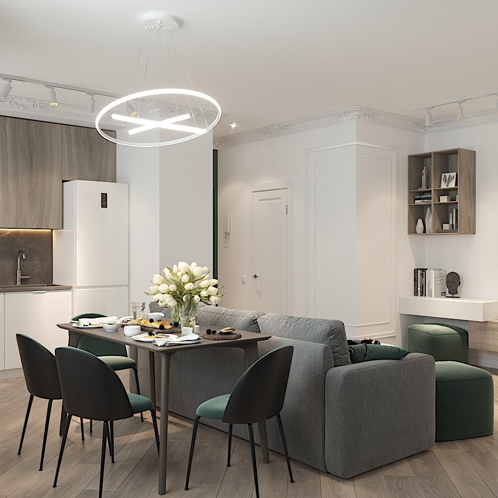 Евродвушка в историческом доме. Студия интерьерной визуализации и дизайна FishkaRom в Краснодаре и по всей России