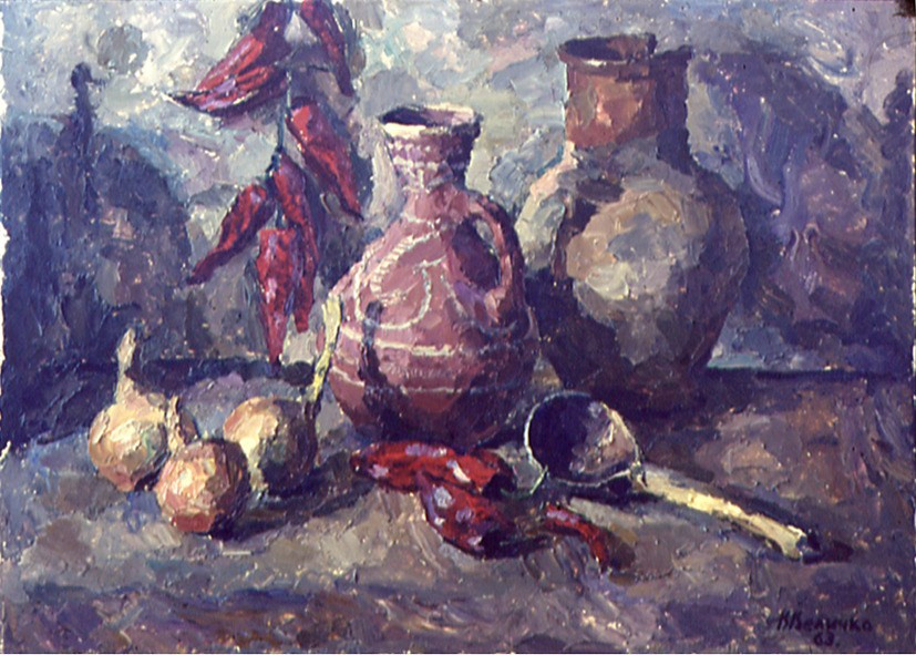 «Натюрморт с красным перцем» 1963 год Собр. Ф.Ваккари. Италия. Художник Величко Вадим Семёнович