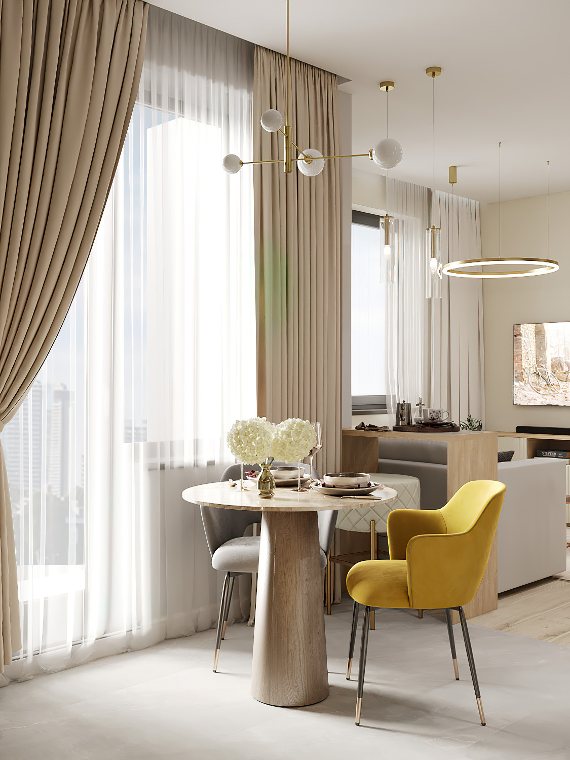 Однушка в стиле современной классики 37 м² г. Москва. Батракова Наталья дизайнер интерьеров Санкт-Петербург Москва Архангель