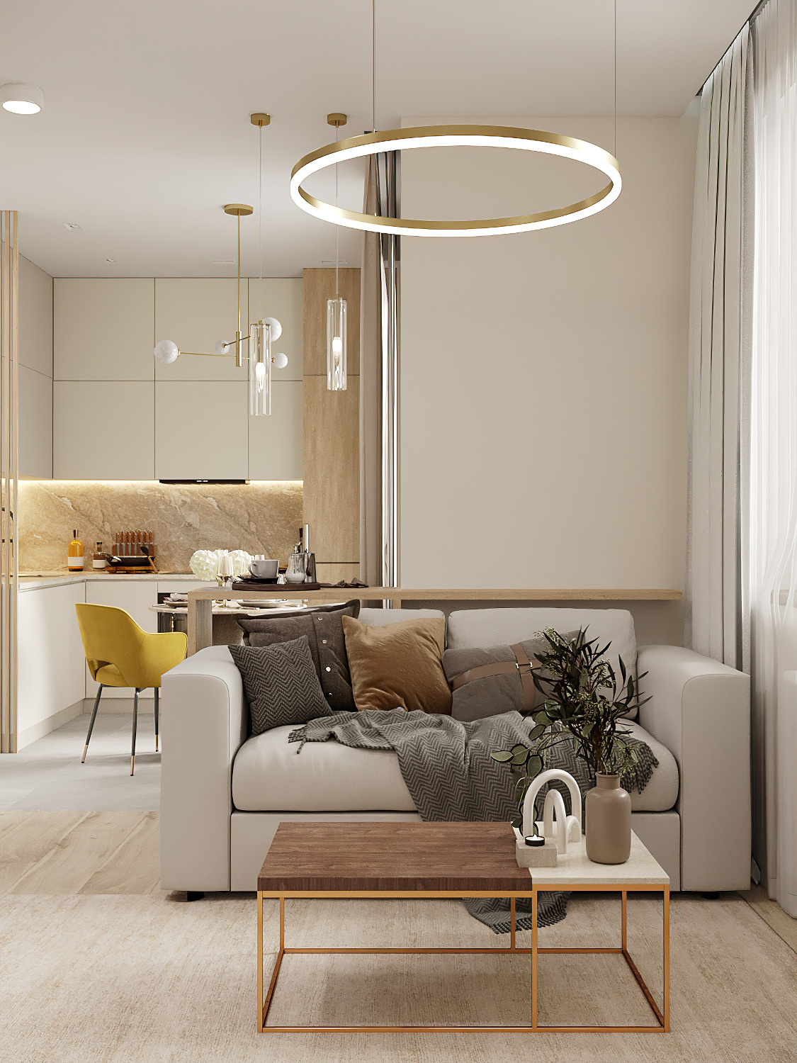 Однушка в стиле современной классики 37 м² г. Москва. Батракова Наталья дизайнер интерьеров Санкт-Петербург Москва Архангель