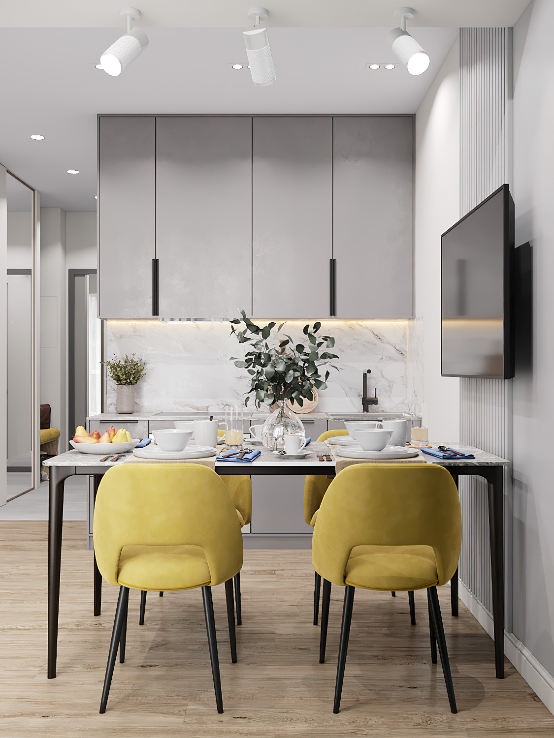 «Сдержанно-яркая» уютная квартира с двумя вариантами цветового решения. Батракова Наталья дизайнер интерьеров Санкт-Петербург Москва Архангель