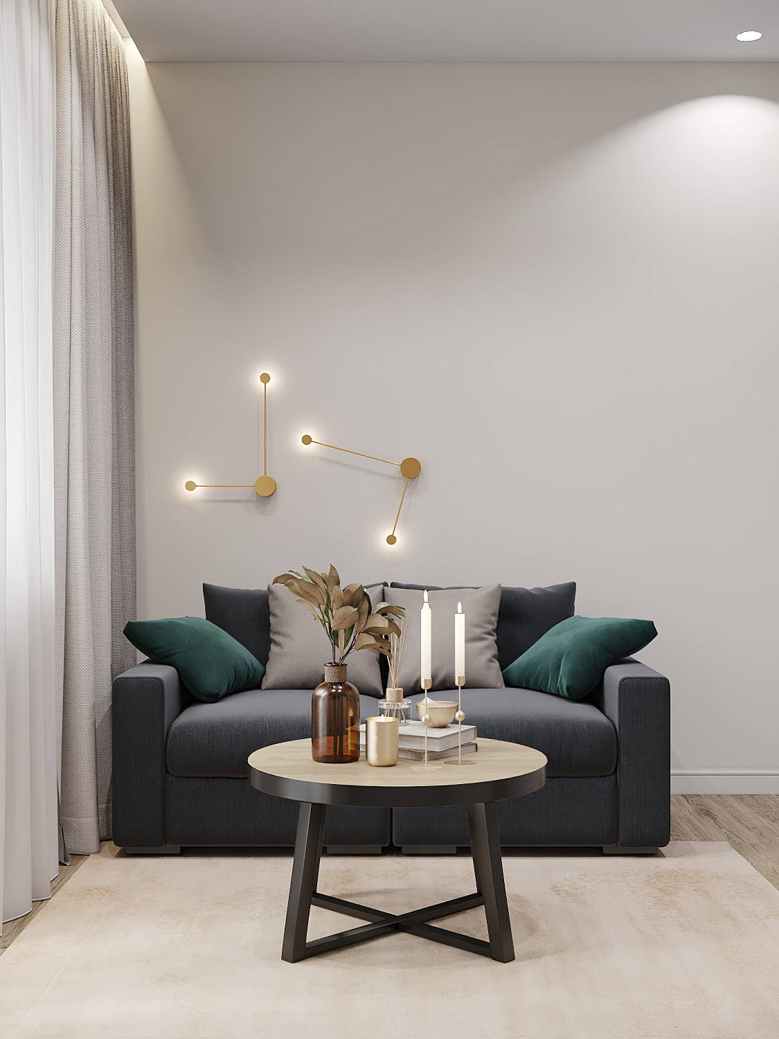 «Сдержанно-яркая» уютная квартира с двумя вариантами цветового решения. Батракова Наталья дизайнер интерьеров Санкт-Петербург Москва Архангель