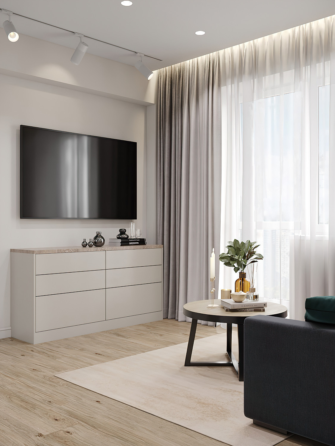 «Сдержанно-яркая» уютная квартира с двумя вариантами цветового решения. Батракова Наталья дизайнер интерьеров Санкт-Петербург Москва Архангель