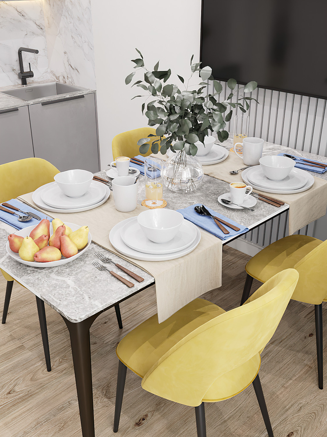 «Сдержанно-яркая» уютная квартира с двумя вариантами цветового решения. Батракова Наталья дизайнер интерьеров Санкт-Петербург Москва Архангель