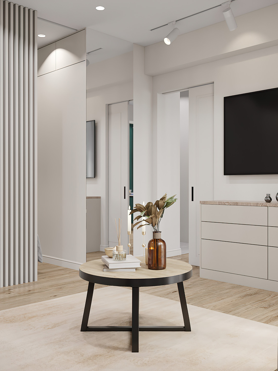 «Сдержанно-яркая» уютная квартира с двумя вариантами цветового решения. Батракова Наталья дизайнер интерьеров Санкт-Петербург Москва Архангель