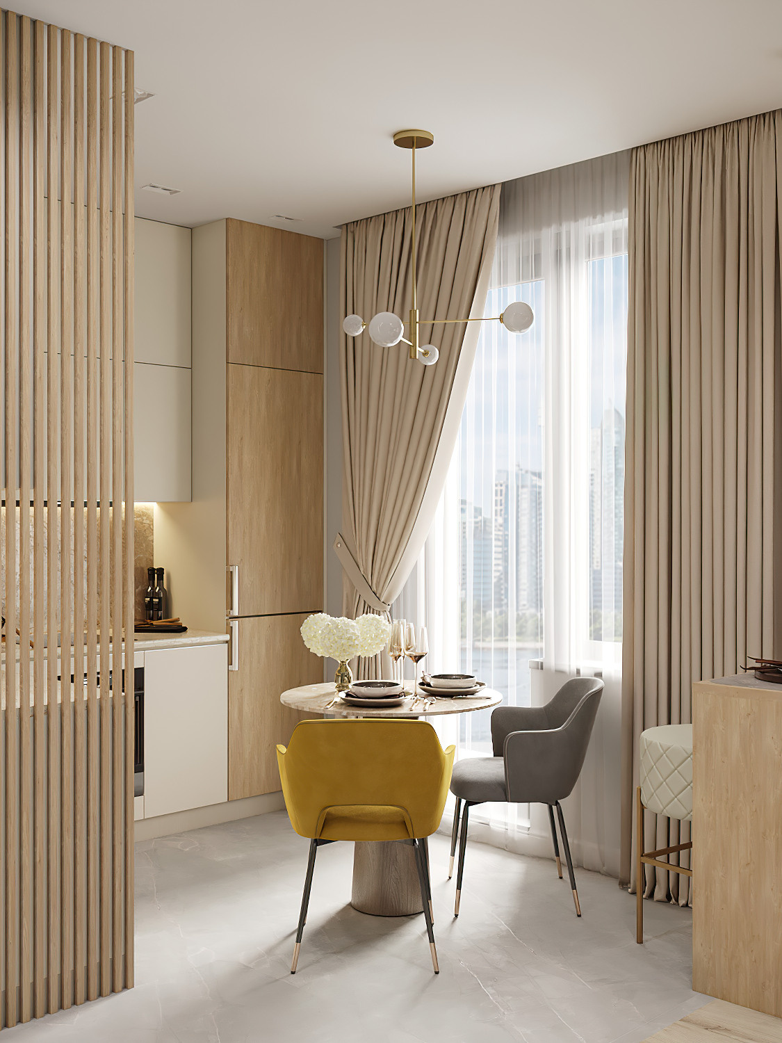 Однушка в стиле современной классики 37 м² г. Москва. Батракова Наталья дизайнер интерьеров Санкт-Петербург Москва Архангель