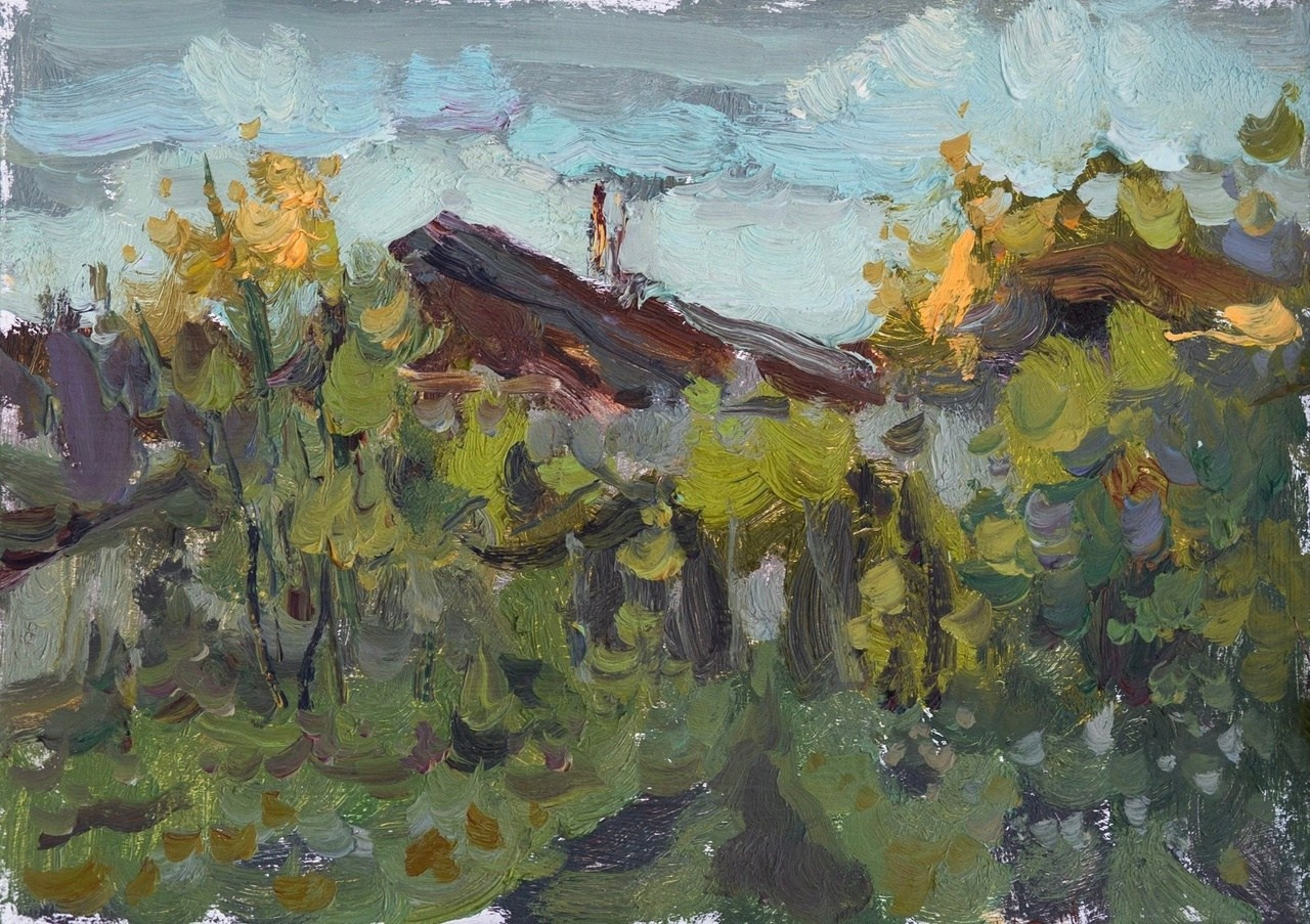 После дождя. Художник Александр Каверин