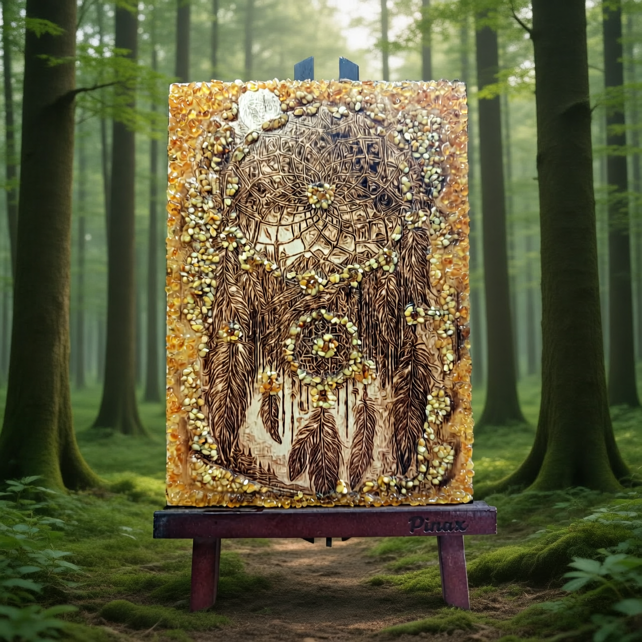 КАРТИНЫ С ЯНТАРЁМ. Выжигания картин и портретов по фото