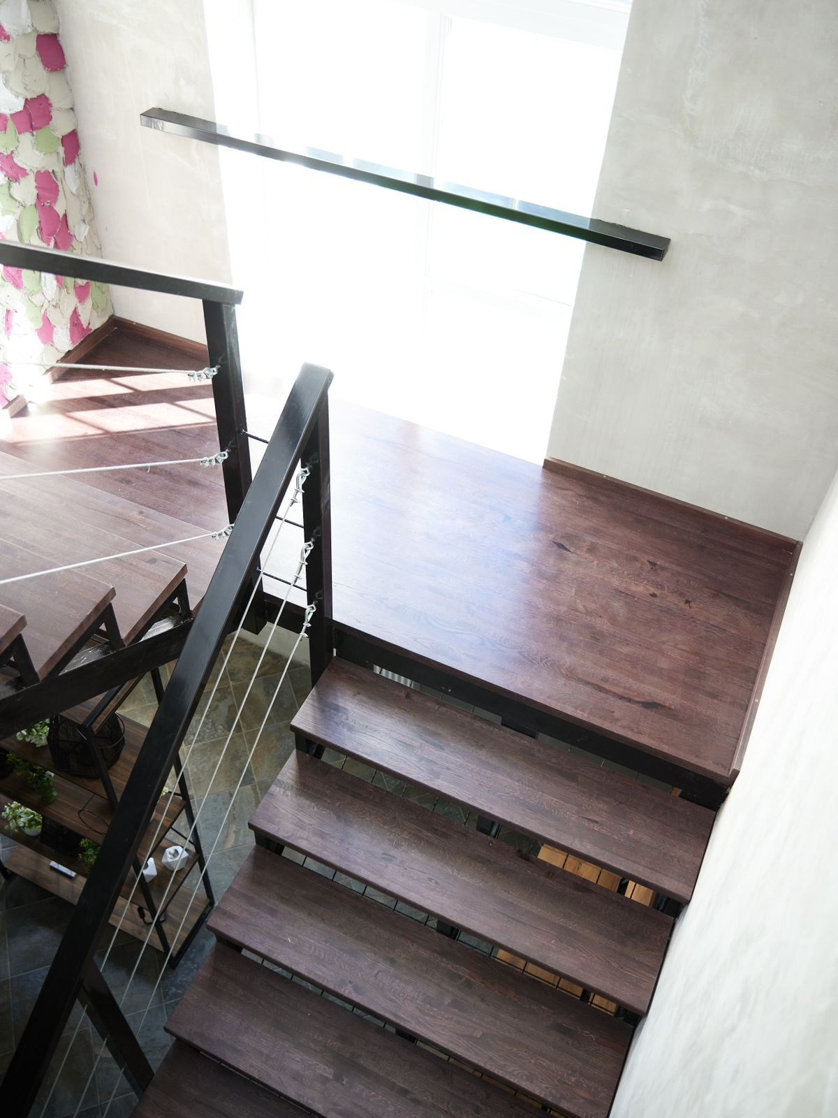 Лестница в стиле лофт. Столярное производство Камыши-Хвощи