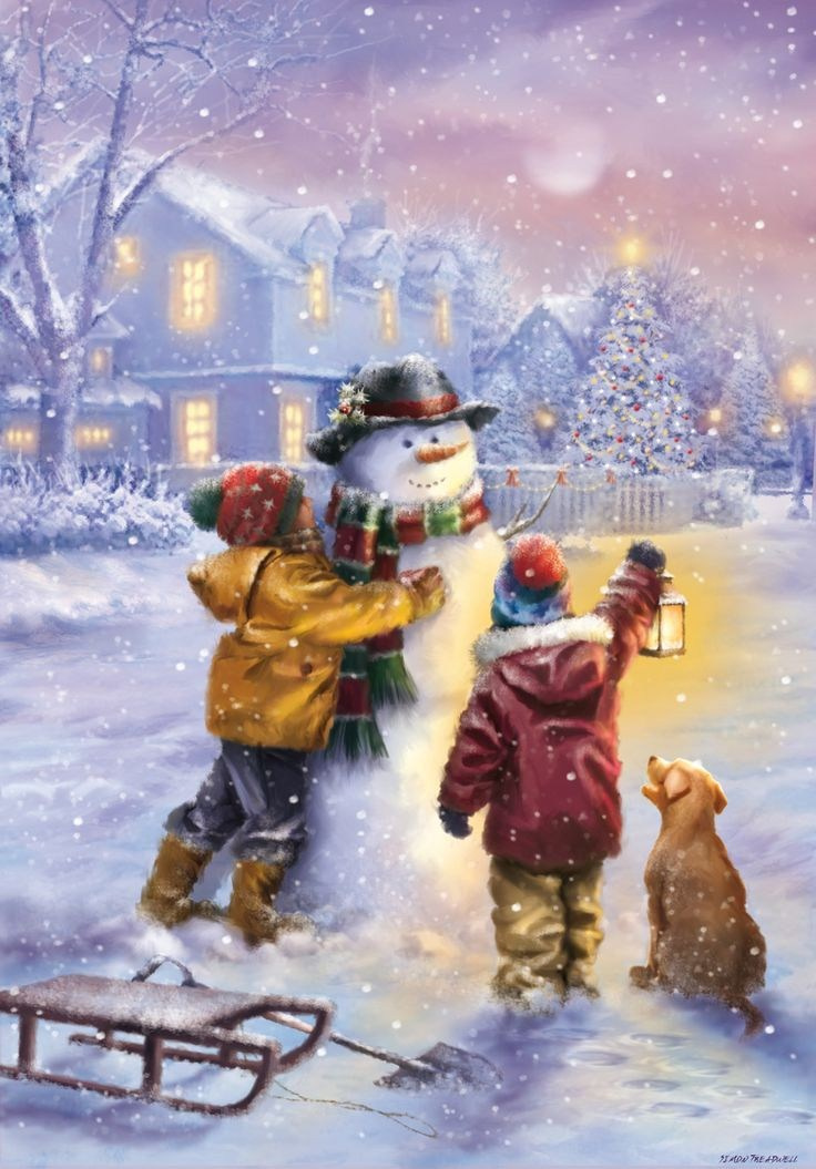 Со снеговиком. Семейный и свадебный фотограф в Минске Юлия Грин