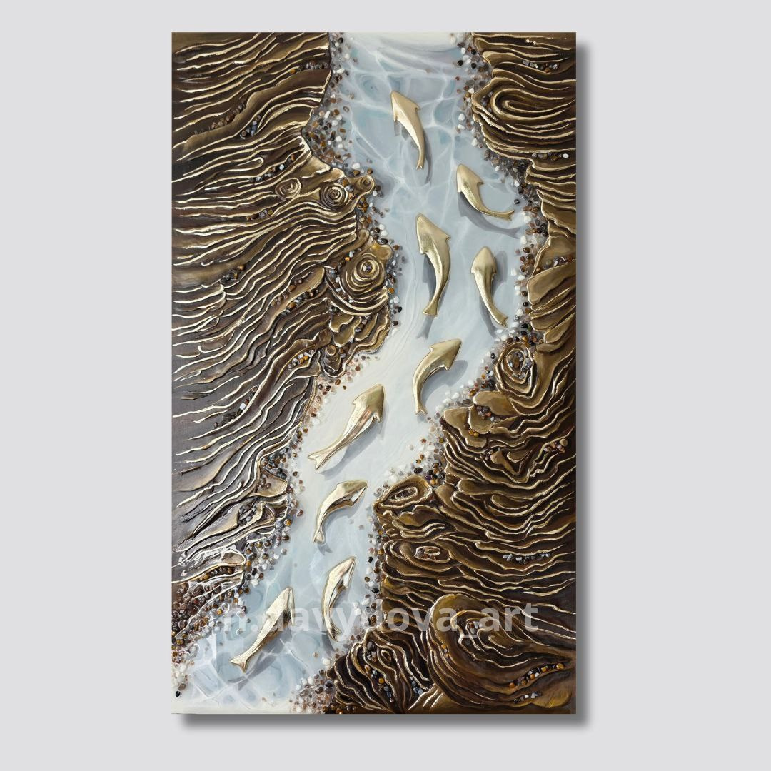 Горный ручей. Художник