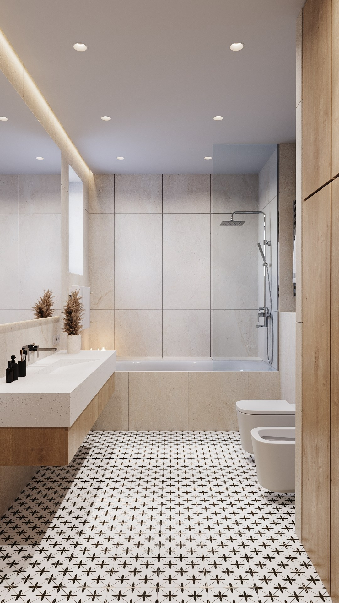 Санузлы в частном доме. Клиент: Гильмутдинов Тимур. Евгений Пырков — 3d визуализатор интерьеров и экстерьеров России