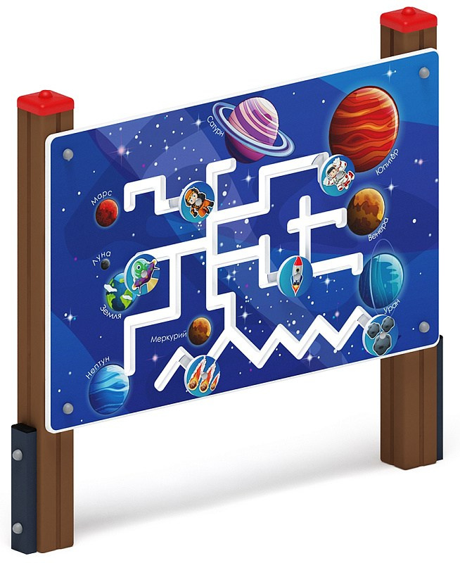 Космос - Игровая панель - МФ 22.01.01-02.И1 Габариты (ШхДхВ): 1230x140x1250 Зона безопасности, мм: 2230х3140