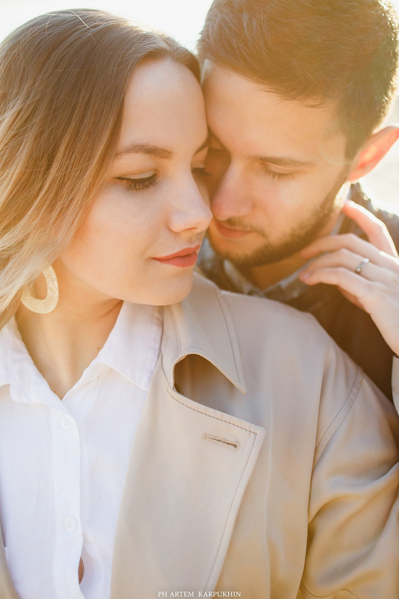 Оля и Женя. Холодный пляж. Фотограф городских и семейных событий Артем Карпухин