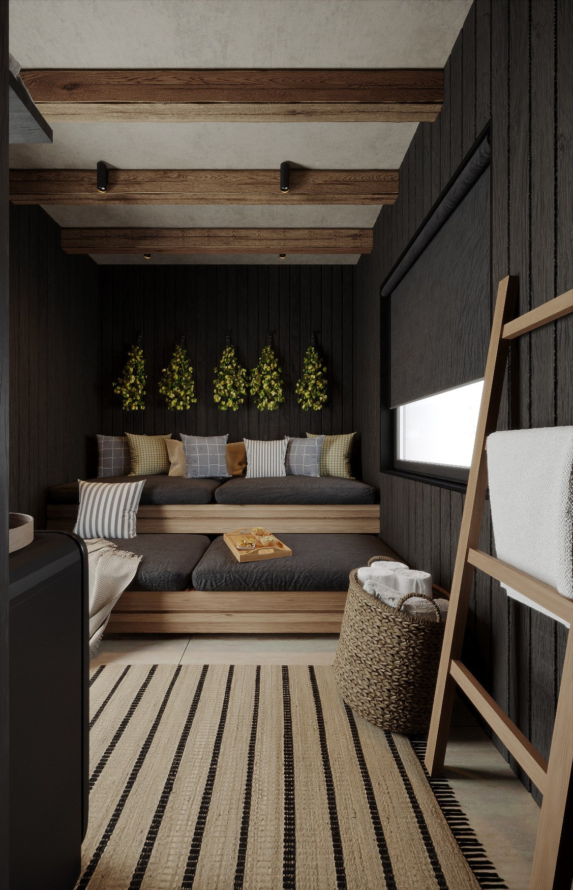 Дом в Мраморном, 2 этажа с баней. Дизайн интерьера от Дмитрия Баландина