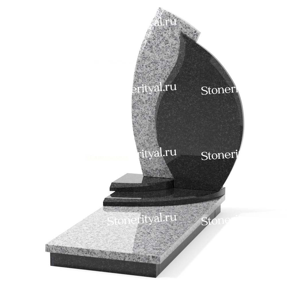 Комбинированные памятники на одного. Изготовление и установка памятников в Москве и МО