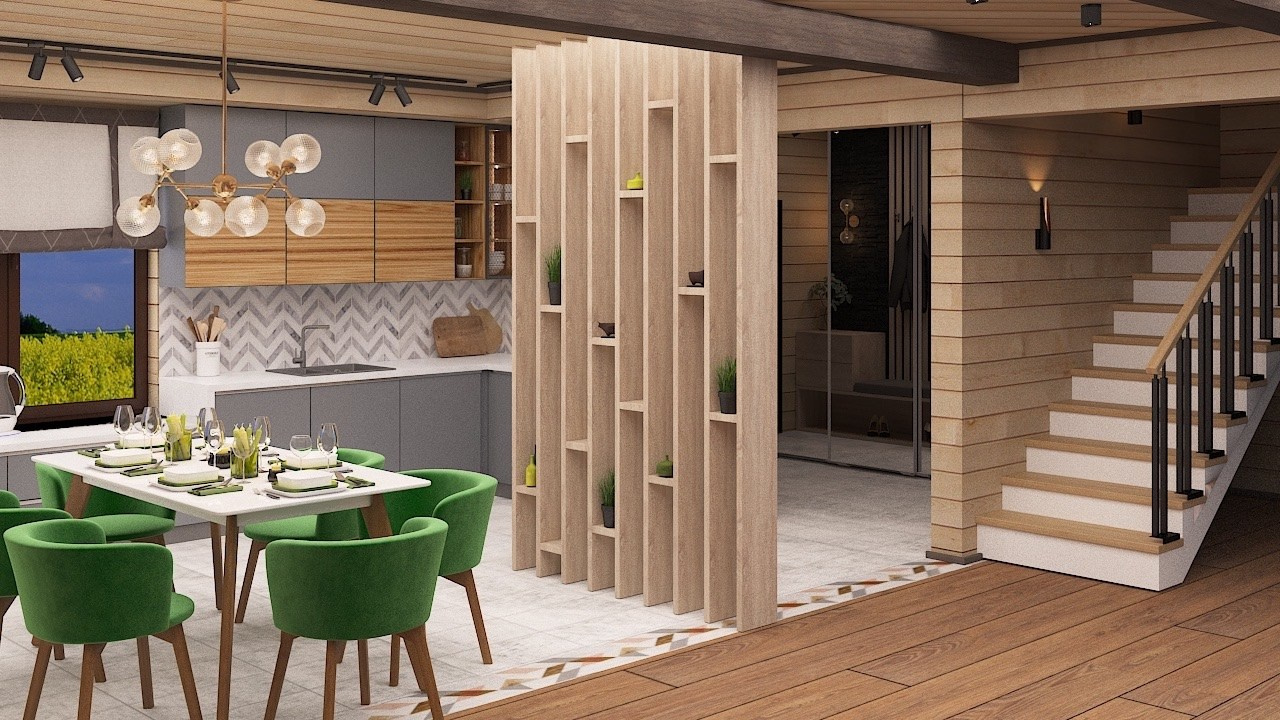 Коттедж под сдачу в аренду КП «Киварин Ручей». Дизайнер интерьера в Санкт-Петербурге Ольга Рытаровская