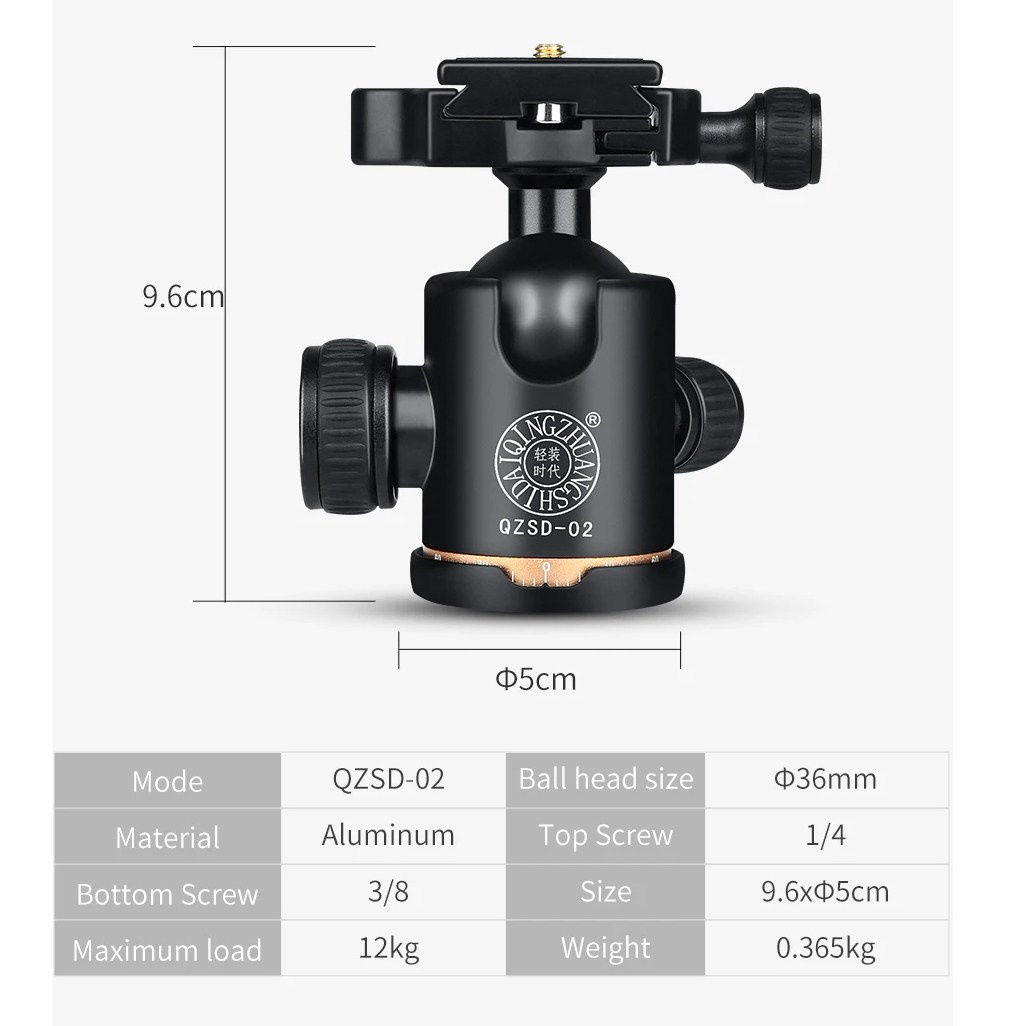 Штатив Manfrotto 190xprob + голова QZSD-02