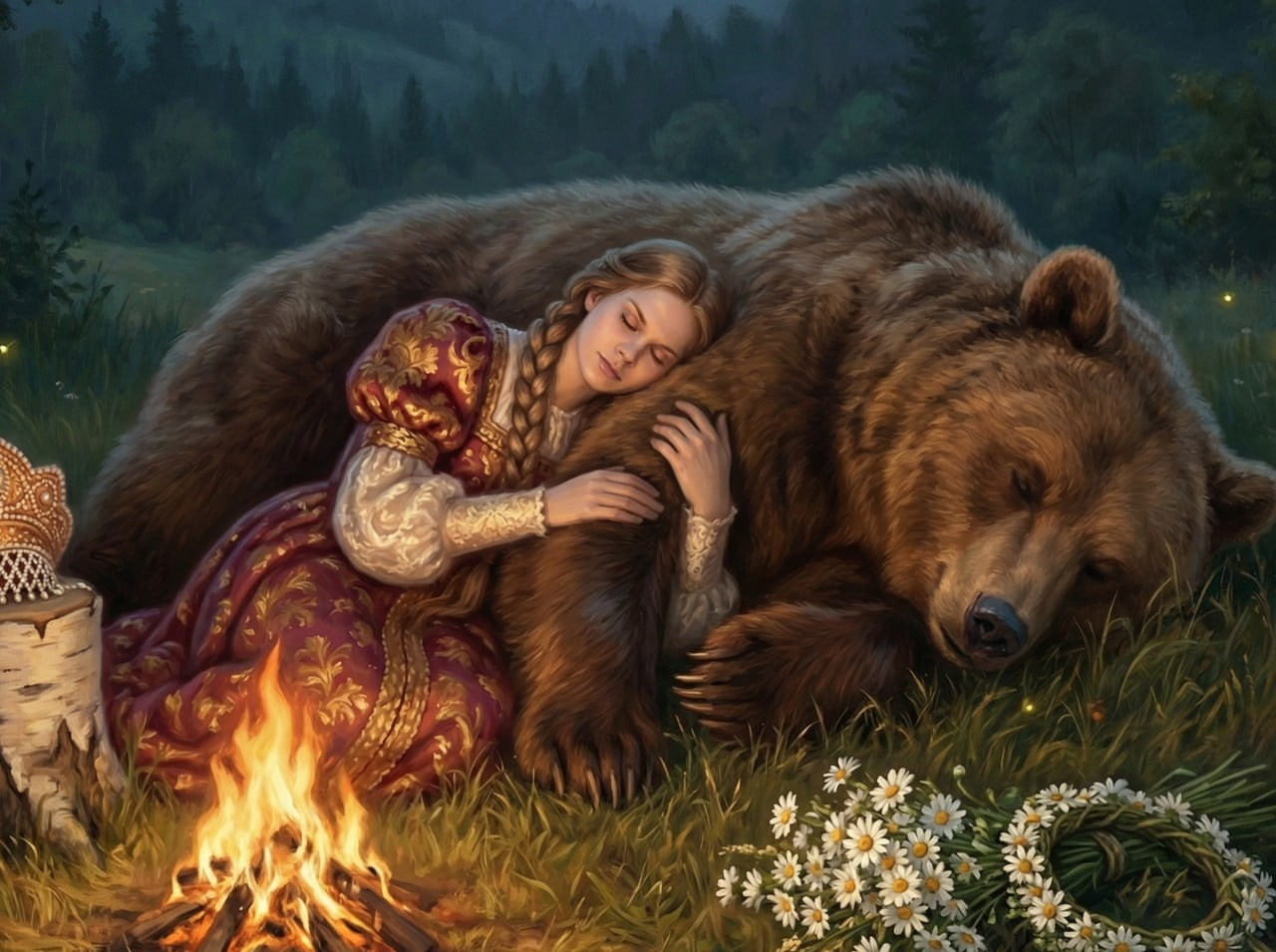 Варюша и медведь. Шаблоны и дизайны выпускных альбомов и фотокниг