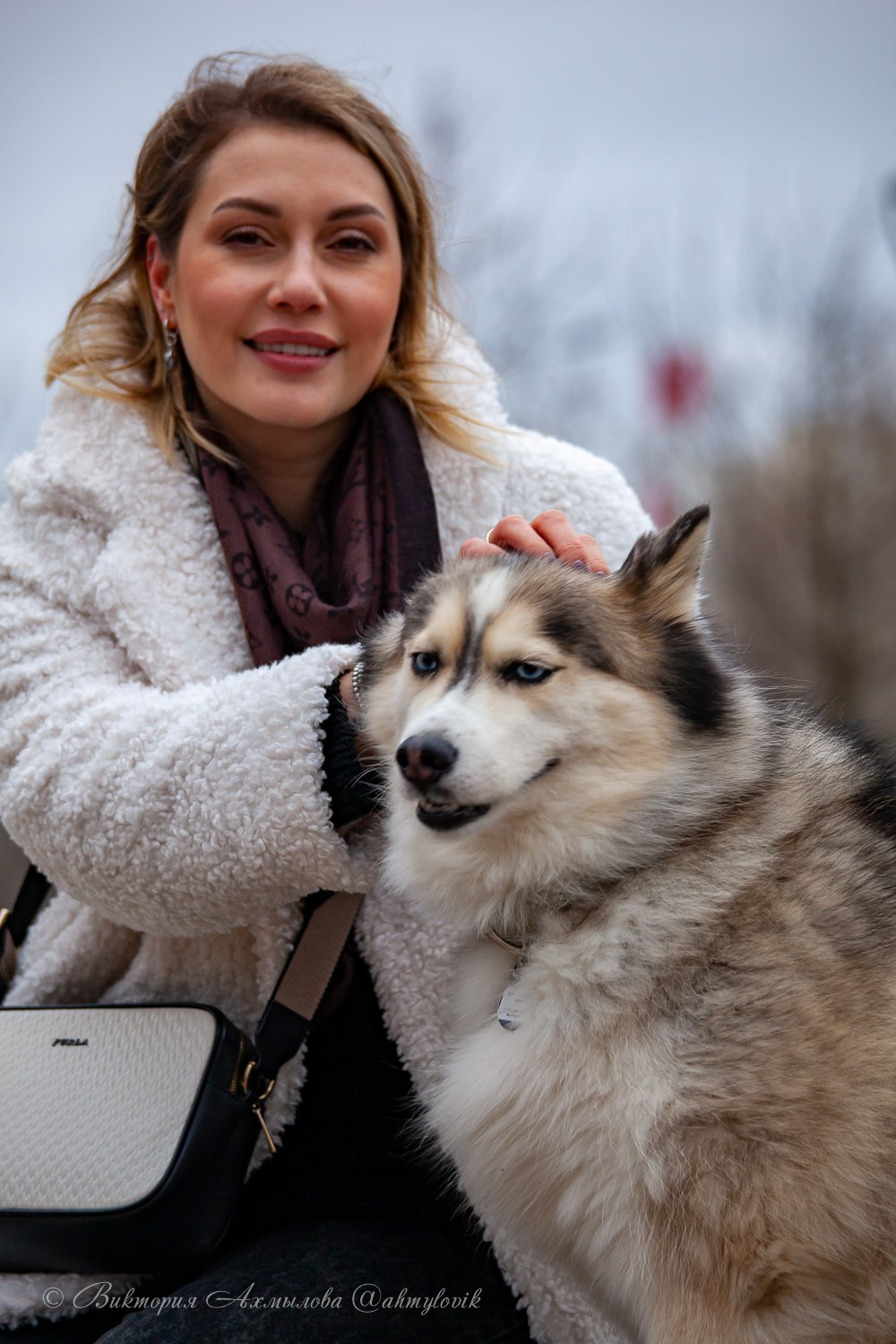 Прогулка с Хаски (Настя). Виктория Ахмылова. Фотограф в Москве