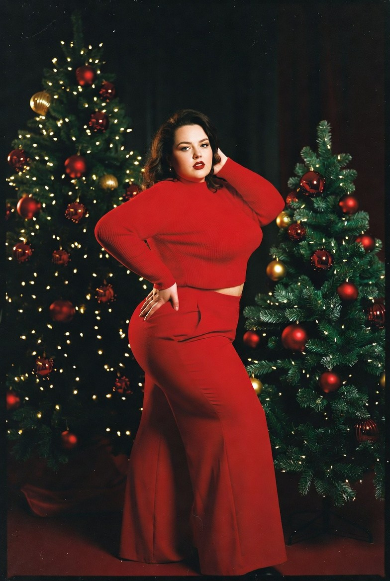 Плюс сайз в красном