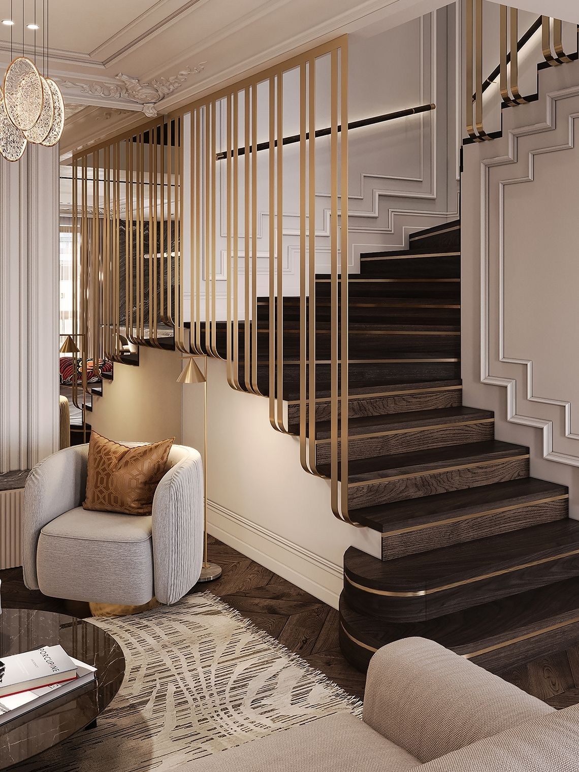 Ваша квартира в неоклассическом фасаде Turandot Residences с масками комедии дель арте — это уже искусство . Наша задача — не испортить его. Современная классика с уважением к архитектуре: восстанавливаем пропорции, подчеркиваем высоту потолков (3,3 м), используем натуральные материалы — массив дуба, итальянский мрамор, латунь .