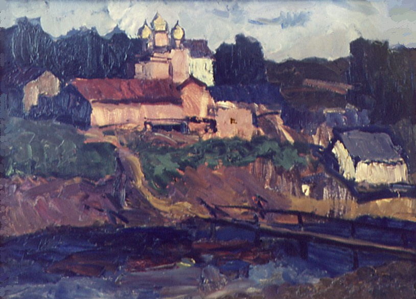 «Над рекой» 1961 год Собр. Д. Томас. Мадрид. Художник Величко Вадим Семёнович