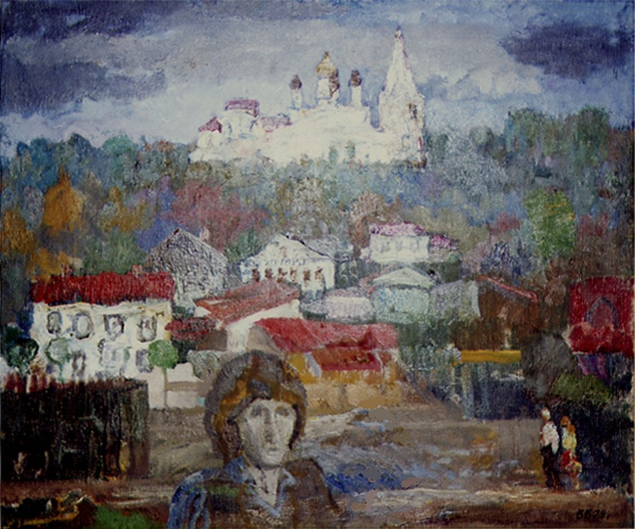 «В старом городе» 1997 год Собр. Д. Томас. Мадрид. Художник Величко Вадим Семёнович