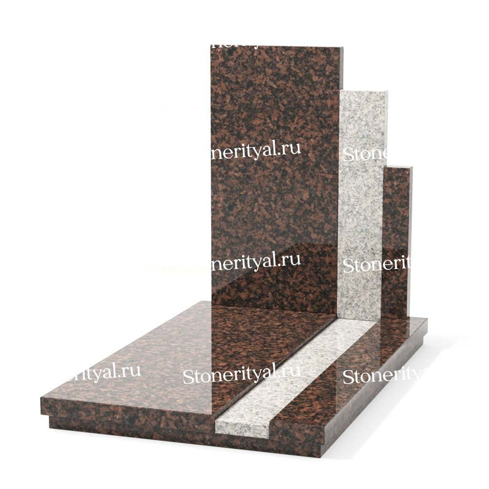 Комбинированные памятники на одного. Изготовление и установка памятников в Москве и МО